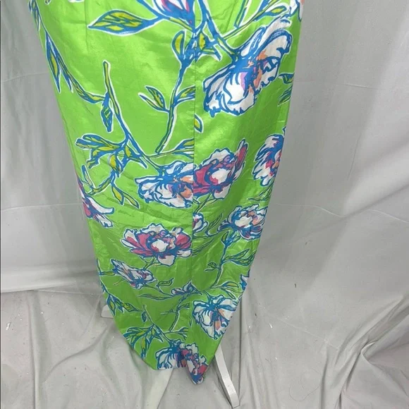 Lilly Pulitzer Green Floral Maxi Dress Size 6 - Picture 10 of 11